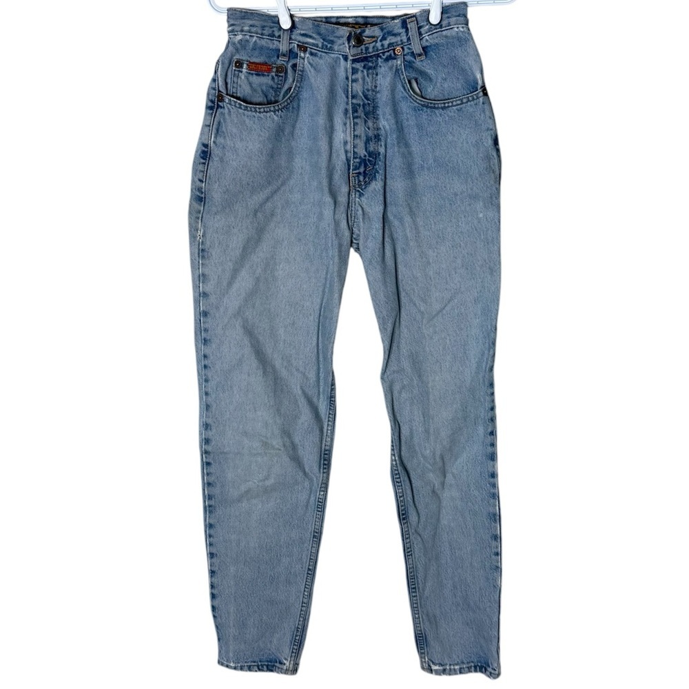 IKEDA Vintage Light Wash High Waisted Relaxed Denim Jeans 90’s Y2K Size 29 *FLAW